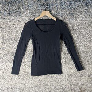 Lululemon Shirt Womens Small Black Swiftly Tech Long Sleeve Scoop Seamless Run